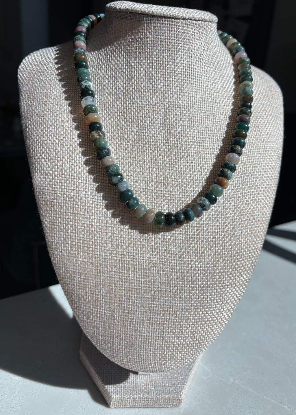 Indian Agate Rondelle Necklace